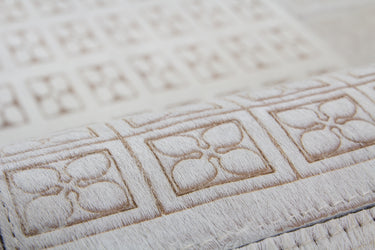 Gleam Patchwork Skind Tæppe - 560 Hvid