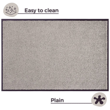 Wash & Clean Ensfarvet Dørmåtte - 102042 Taupe