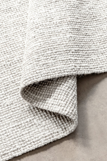 Bouclé Jutetæppe - 106325 Hvid