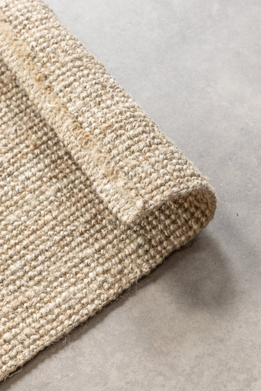 Bouclé Jutetæppe - 105973 Hvid