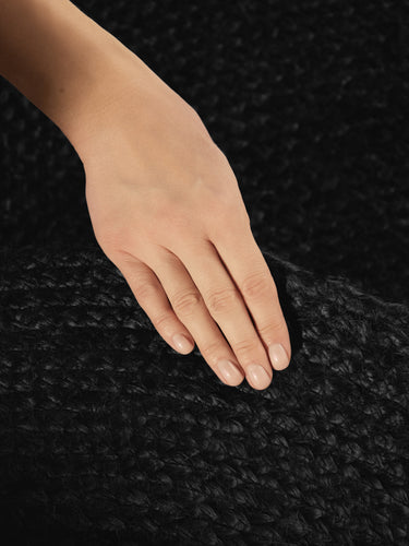 Jute Braided Jutetæppe - 106322 Sort (Ovalt)