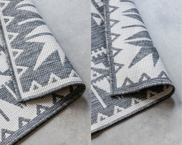 Elle Decoration - Gemini Vendbart Inde/Ude Tæppe - 106018 Sølv