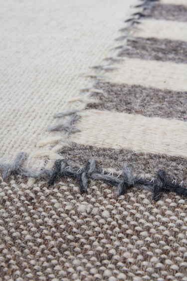 Liana Patchwork Uldtæppe - 214 Naturlig