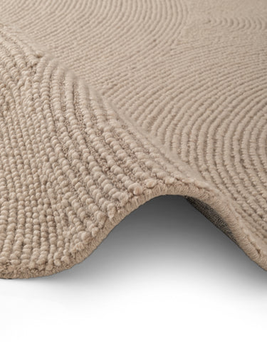Calmio Uldtæppe - 106221 Beige (Rundt)