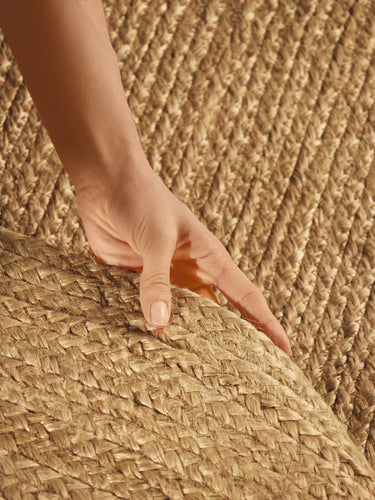 Jute Braided Jutetæppe - 106005 Guld (Ovalt)