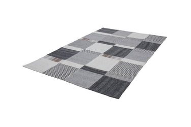 Liana Patchwork Uldtæppe - 210 Naturlig