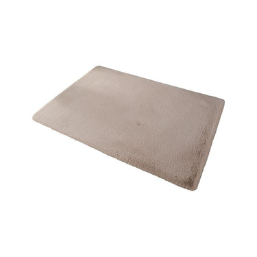 Pelus Soft Pels Tæppe - Beige Rundt Ø100-RESTPARTI