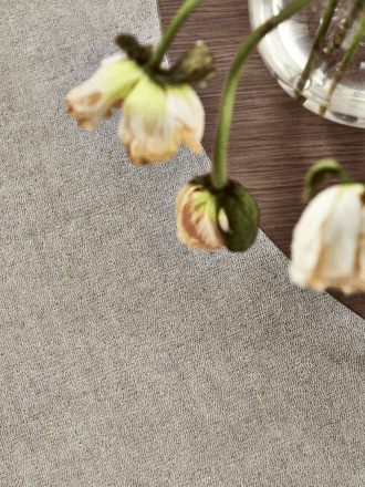 Solid Ensfarvet Uld Tæppe - Beige
