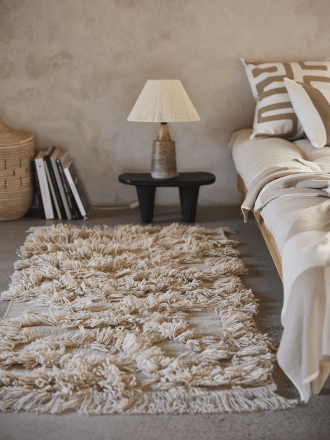 Rio Uld Rya Tæppe - Beige