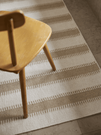 Stripes Off Kelim Tæppe - White Natural