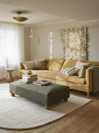 Contour Dråbeformet Uld Tæppe - Off White