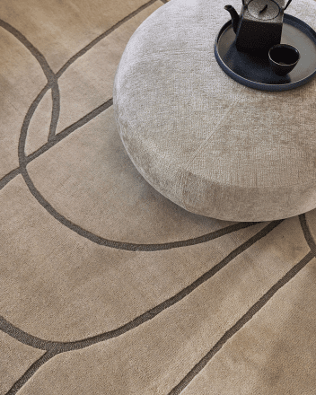Modern Abstract Tæppe - Beige