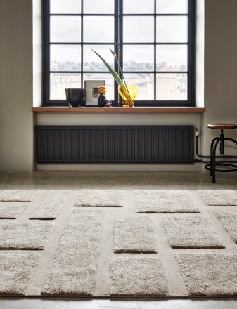 Bricks Uld Tæppe - Beige
