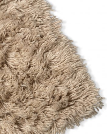 Cloudy Uld Rya Tæppe - Beige Rundt