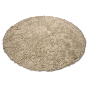 Cloudy Uld Rya Tæppe - Beige Rundt