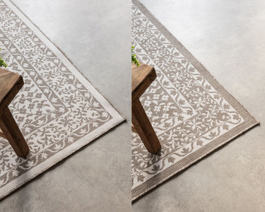 Elle Decoration - Gemini Vendbart Inde/Ude Tæppe - 106026 Beige