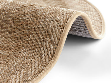 Forest Inde/Ude Tæppe - 103998 Beige (Rundt)