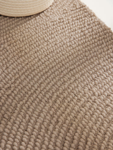 Calmio Uldtæppe - 106221 Beige (Rundt)