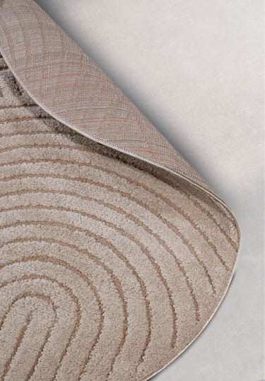 Elle Decoration - New York Tæppe - 106204 Taupe (Rundt)