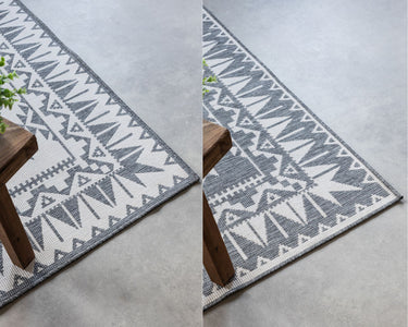 Elle Decoration - Gemini Vendbart Inde/Ude Tæppe - 106018 Sølv