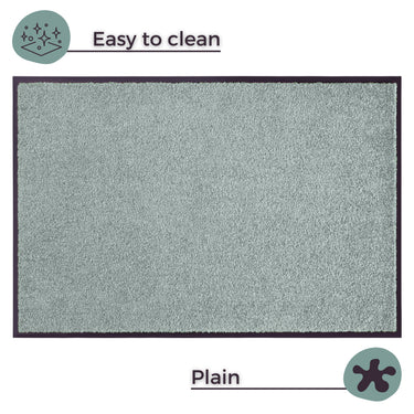 Wash & Clean Ensfarvet Dørmåtte - 103836 Grøn