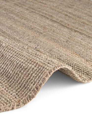 Bouclé Jutetæppe - 105975 Brun (Rundt)
