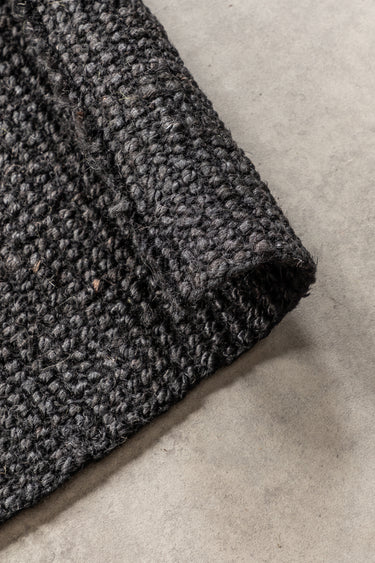 Bouclé Jutetæppe - 105976 Sort
