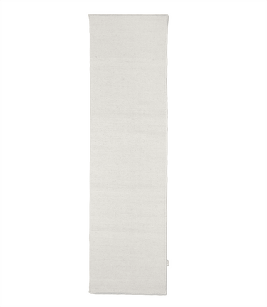 Plain Ensfarvet Kelim Tæppe - Off White