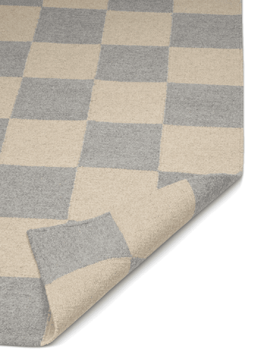 Squares Ternet Kelim Tæppe - Grey Natural