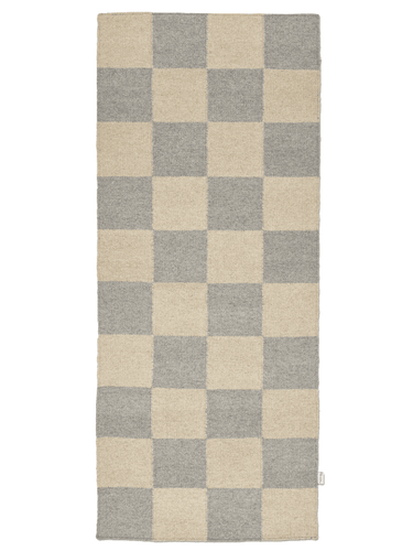 Squares Ternet Kelim Tæppe - Grey Natural