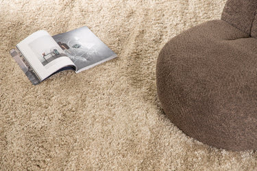 Walter kvadratisk rya tæppe - Beige