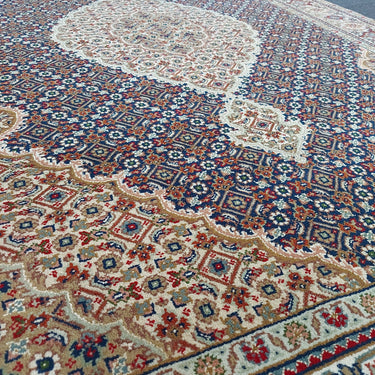 Ægte tæppe - Tabriz indo med silke  135x203