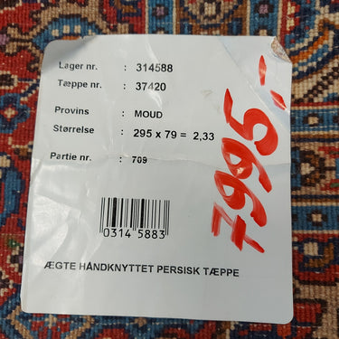 Ægte tæppe - Persisk Moud 79x295
