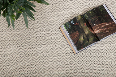 Julana uld tæppe Rundt - Beige
