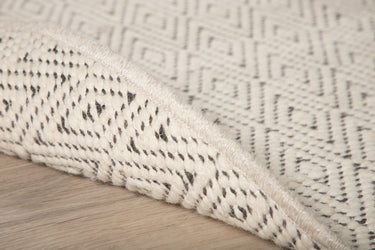 Julana uld tæppe Rundt - Beige