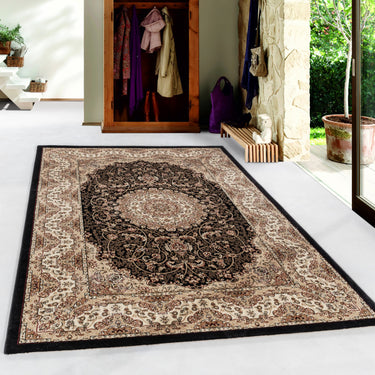Wilton tæppe - Kashmir Tæppe 2606 Black