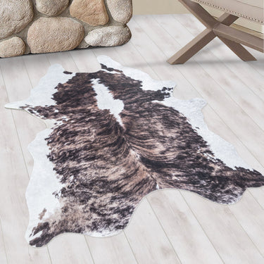 Vaskbart Imiteret skind tæppe - Etosha 4113 Brown