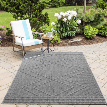 Fladvævet tæppe - Patara 4954 Grey