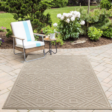 Fladvævet tæppe - Patara 4956 Beige
