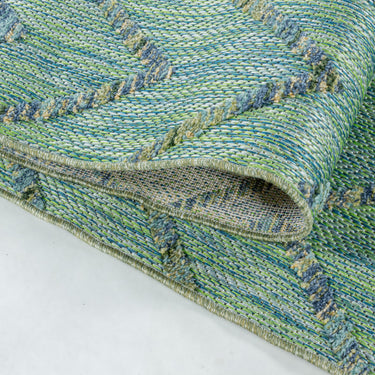 Fladvævet tæppe - Bahama 5152 Green