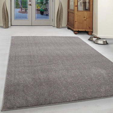 Ensfarvet  tæppe - Ata 7000 Beige
