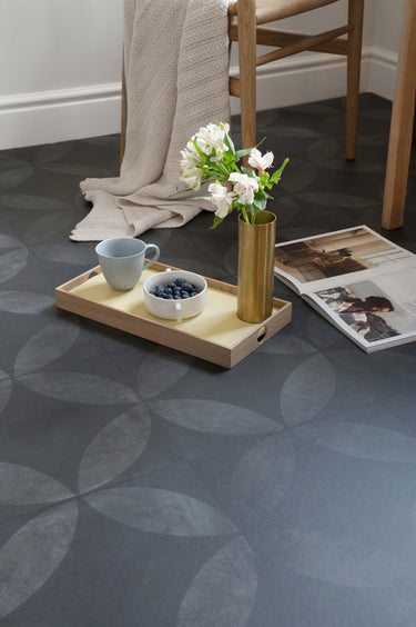 Tarkett Iconik Trend - Tile Flower, Black