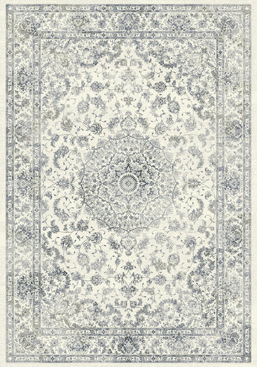 Vintage Luksus Wilton Tæppe- Ivory Blue