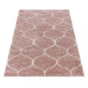 Rya tæppe 280x370 RESTPARTI - Salsa Shaggy 3201 Rose