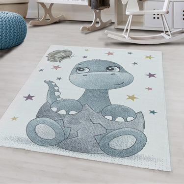 Dino Børnetæppe - Funny 2106 Blue