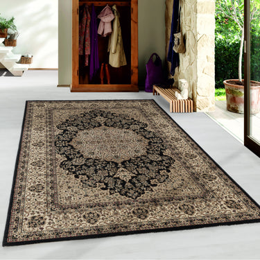 Wilton tæppe - Kashmir Tæppe 2608 Black